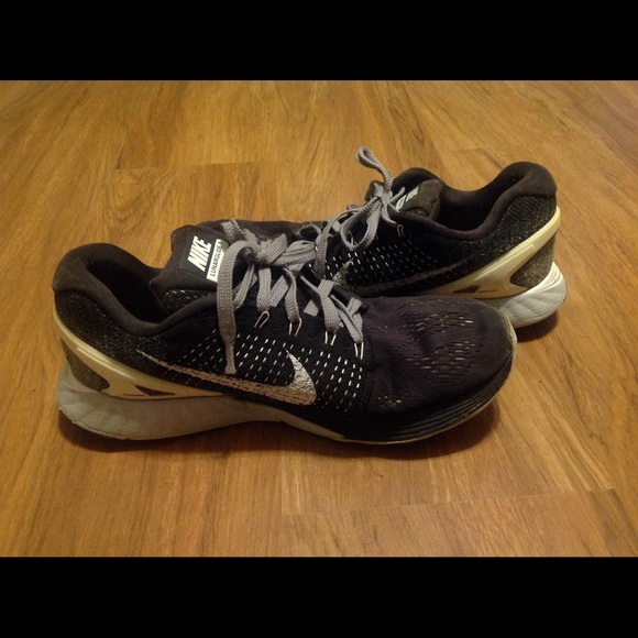 Nike lunarglide 7 black white shoes for men, size 10.5 - Picture 5 of 7